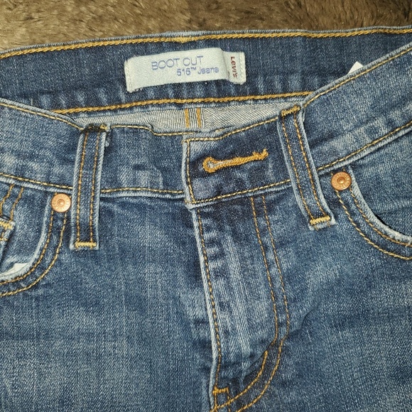 Levi’s 515 Size 4 S/C Bootcut Blue Stretch Denim F - Picture 2 of 3